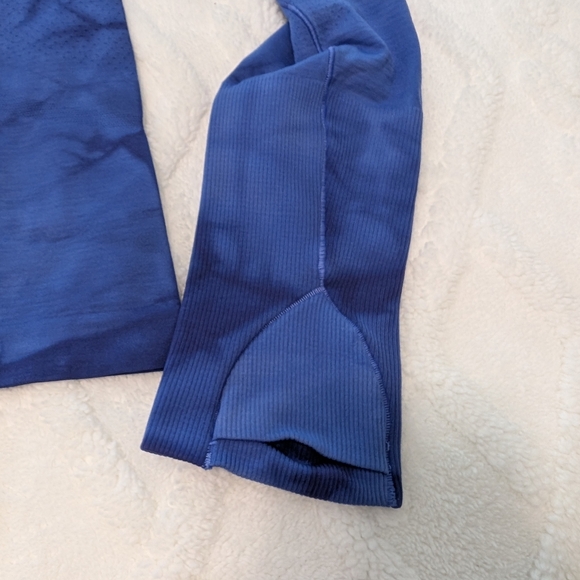 Lululemon Swiftly Tech Long Sleeve Shirt 2.0 Race Length, Tie Dye Blue, Size 8 - Picture 6 of 9